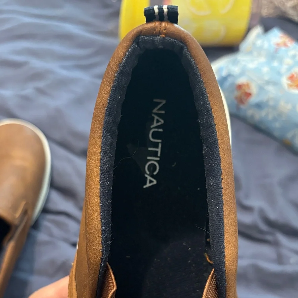 Nautica Boys Tan Slip-On Loafers